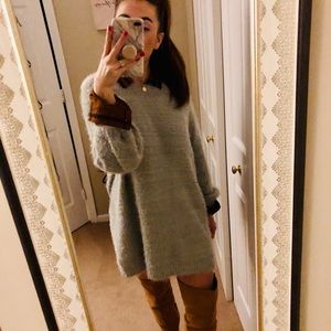 VICI Grey Oversized Sweater Dress